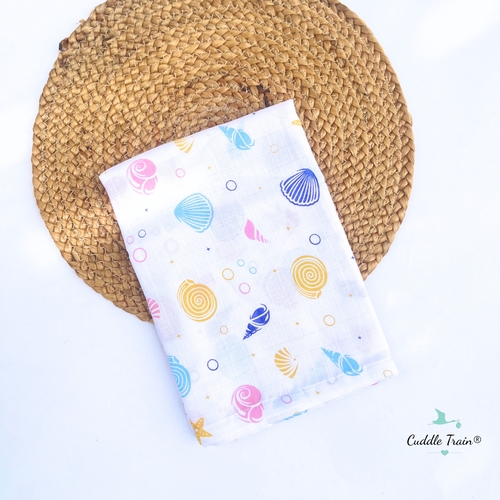 Seashell Garden-Muslin Swaddle