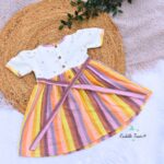 Stripey-Soft Cotton Frock - Image 2